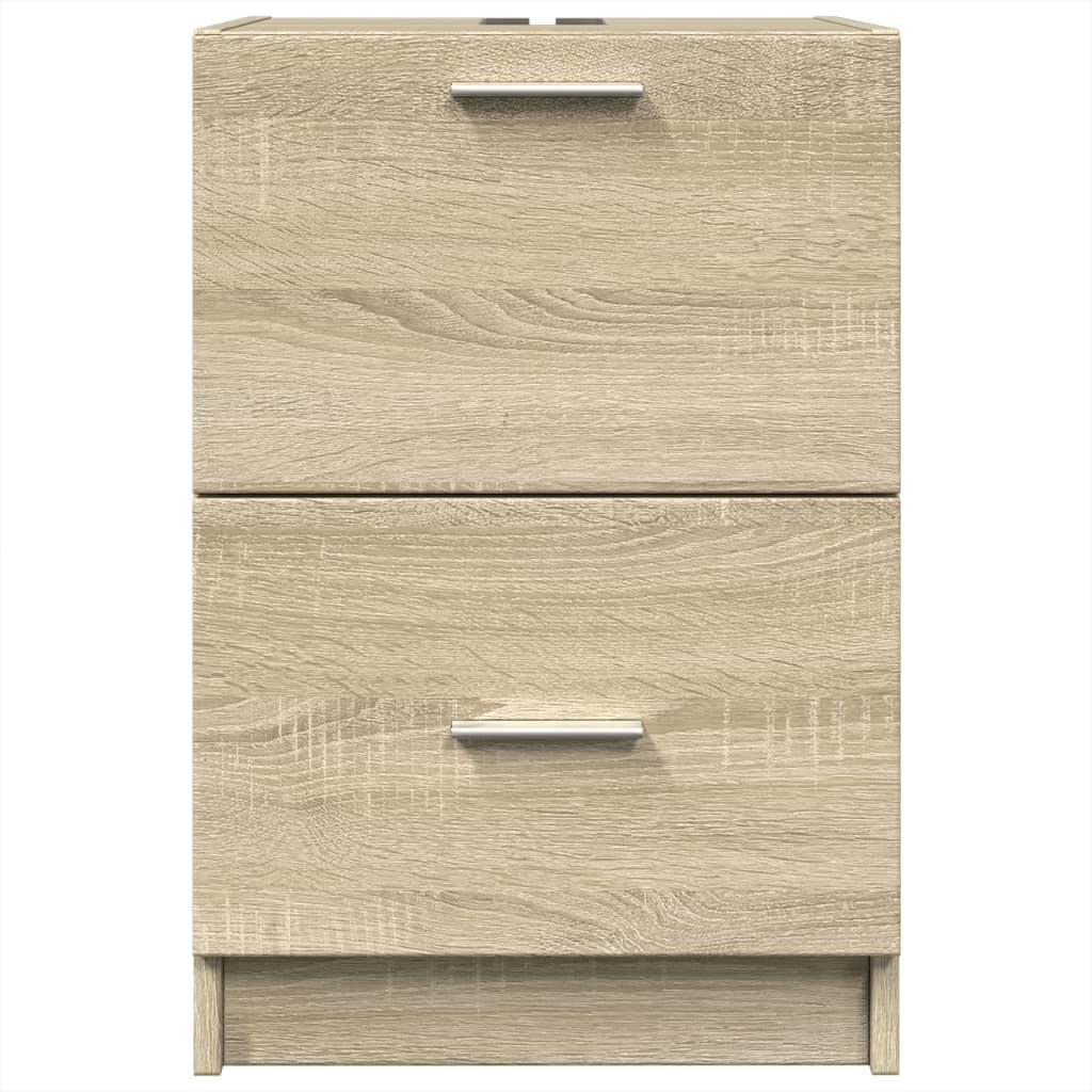 Armario de lavabo madera de ingeniería roble Sonoma 59x37x59 cm
