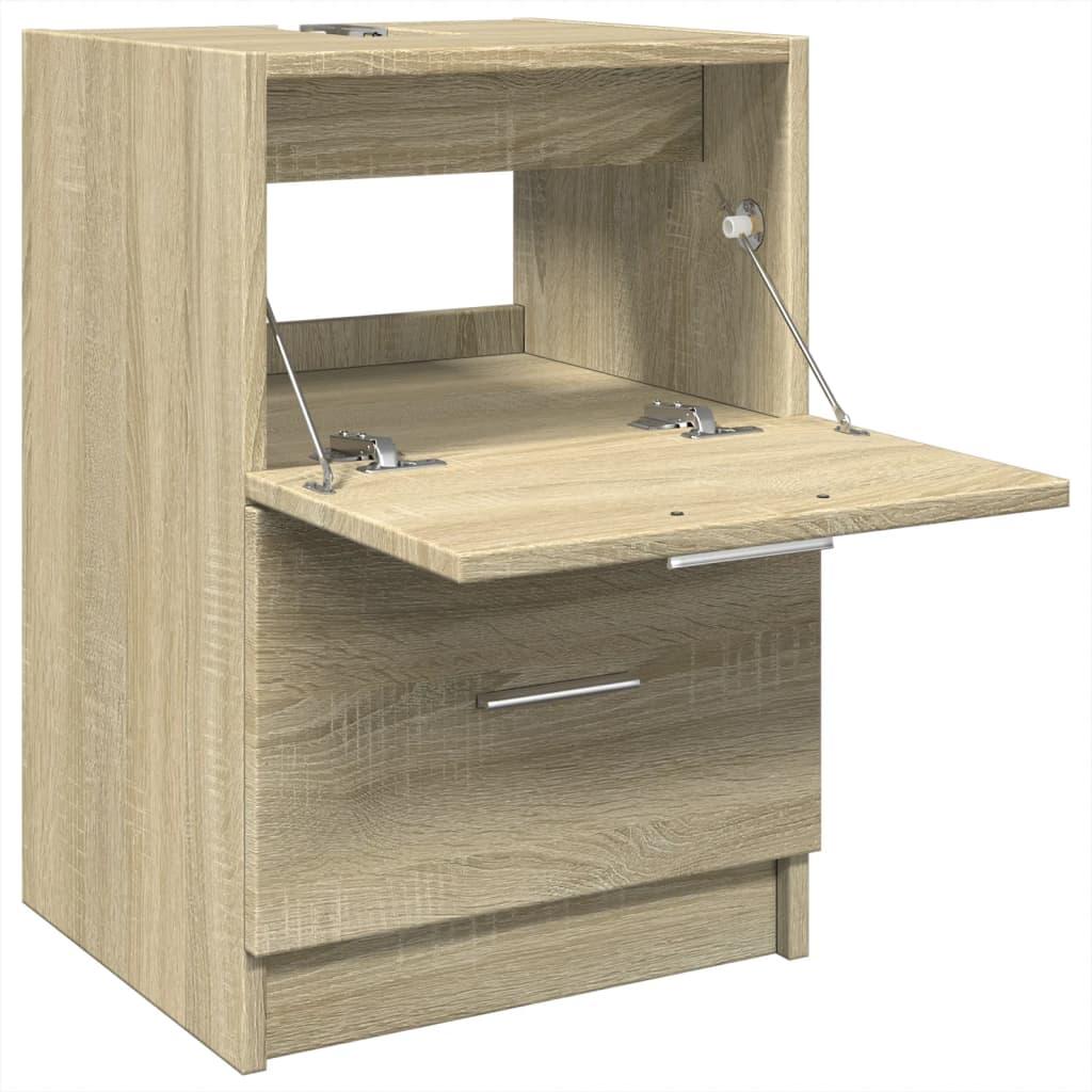 Armario de lavabo madera de ingeniería roble Sonoma 59x37x59 cm