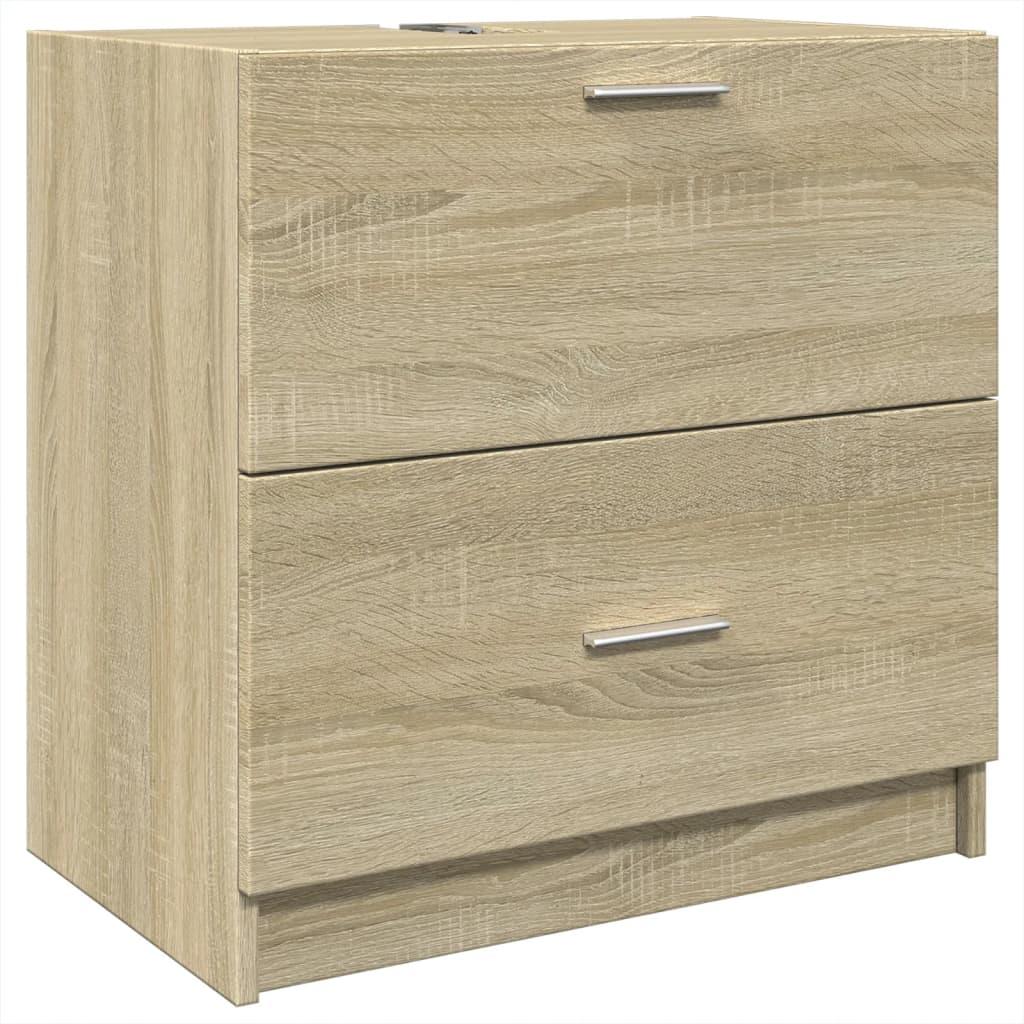 Armario de lavabo madera de ingeniería roble Sonoma 40x37x59 cm