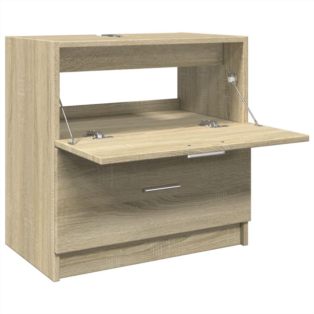 Armario de lavabo madera de ingeniería roble Sonoma 40x37x59 cm