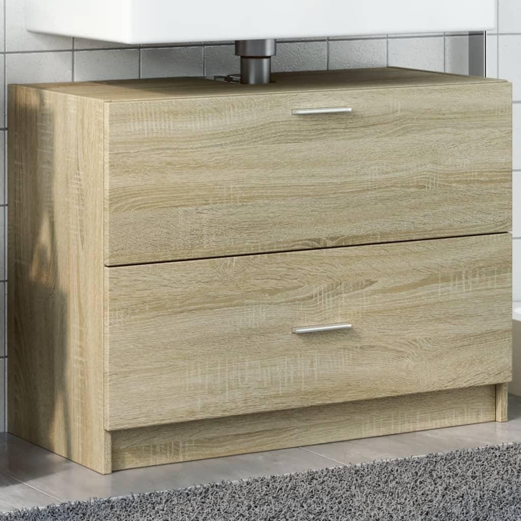 Armario de lavabo madera de ingeniería roble Sonoma 40x37x59 cm