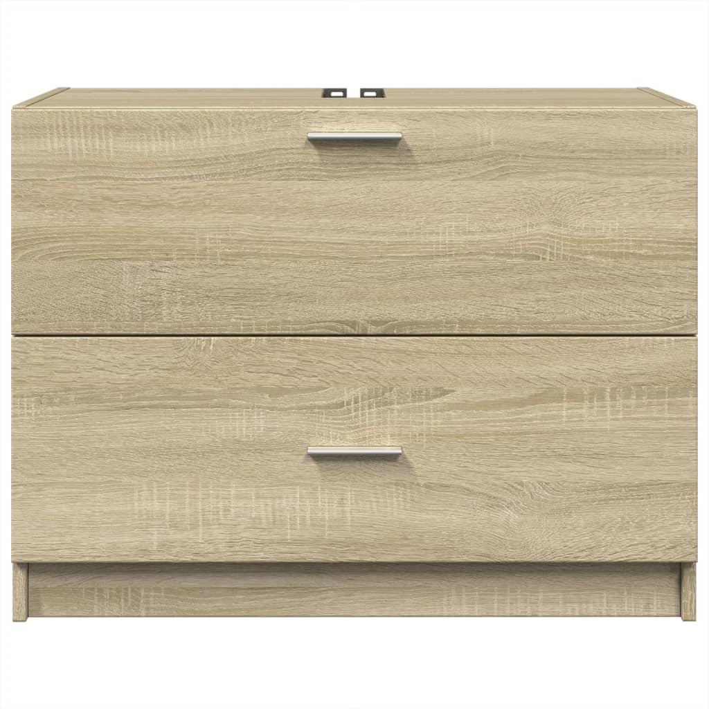 Armario de lavabo madera de ingeniería roble Sonoma 40x37x59 cm