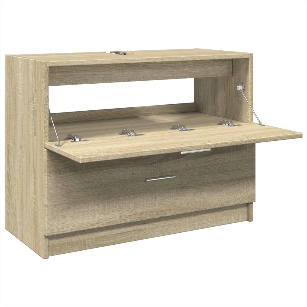 Armario de lavabo madera de ingeniería roble Sonoma 40x37x59 cm