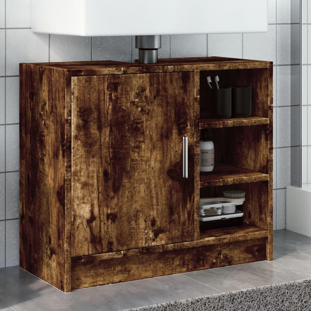 Armario de lavabo madera de ingeniería roble Sonoma 59x37x59 cm
