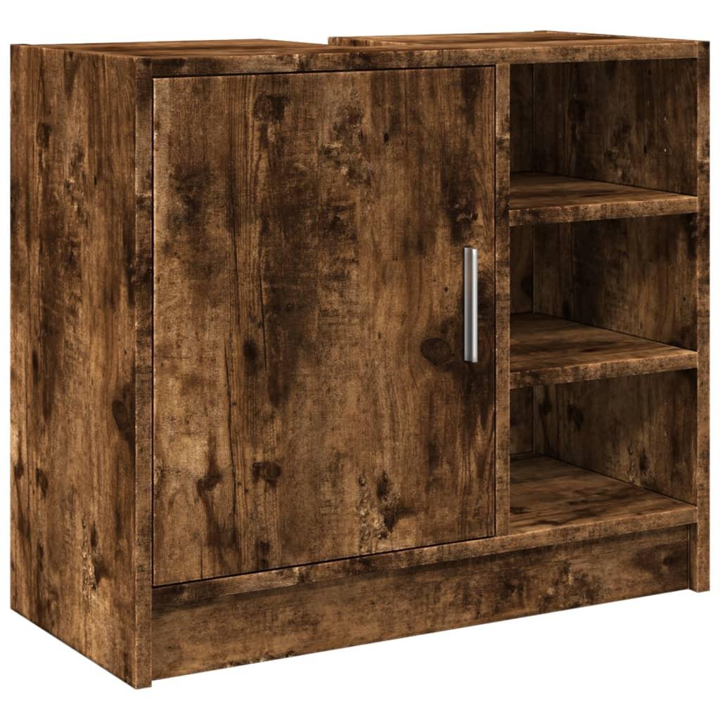 Armario de lavabo madera de ingeniería roble Sonoma 59x37x59 cm
