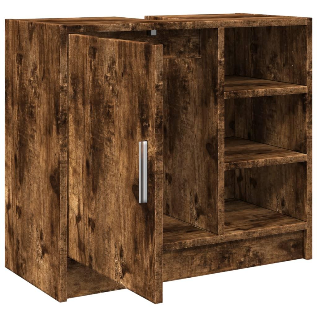 Armario de lavabo madera de ingeniería roble Sonoma 59x37x59 cm