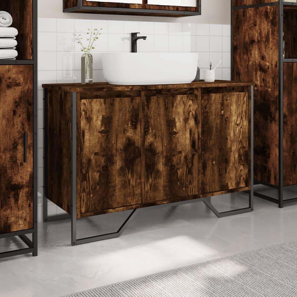 Armario de lavabo de baño madera ingeniería