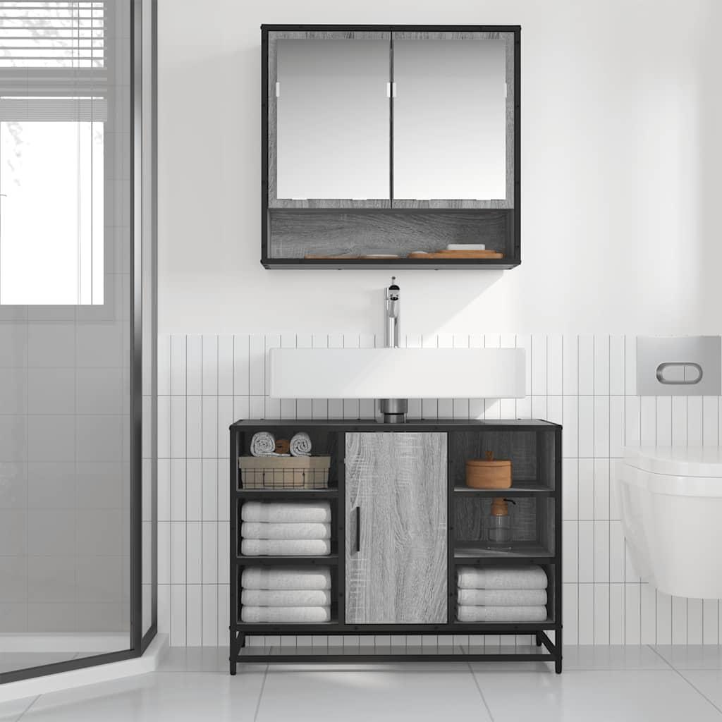 Armario de lavabo de baño madera ingeniería