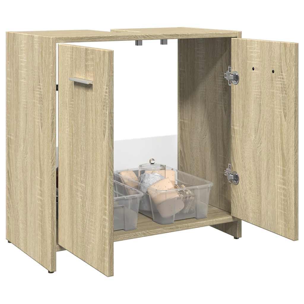 Armario de lavabo de baño madera ingeniería