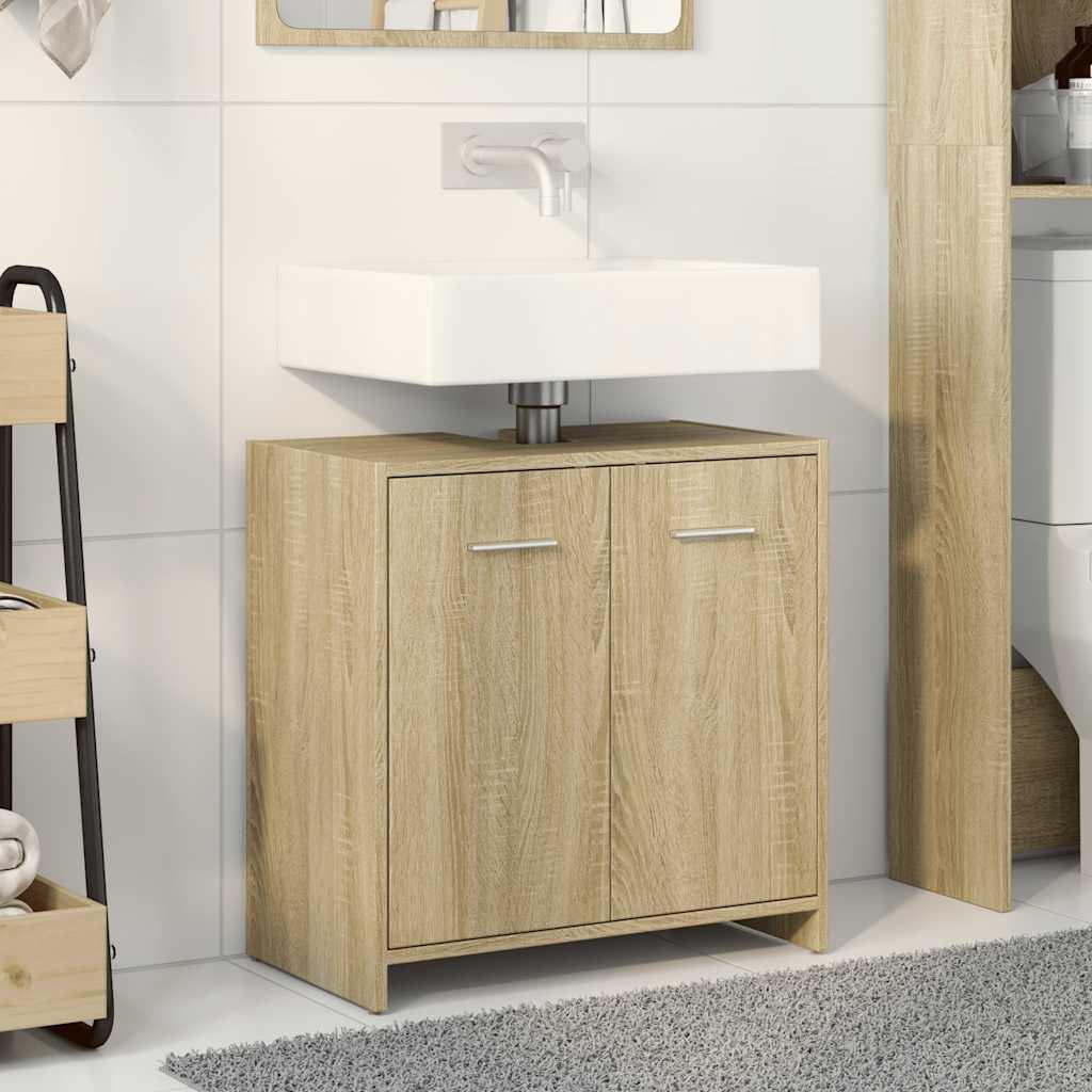 Armario de lavabo de baño madera ingeniería