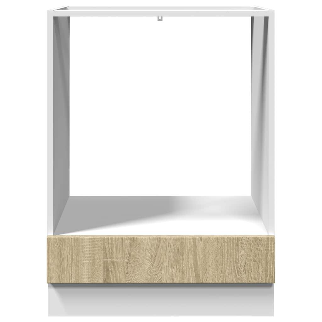 Armario de horno madera contrachapada color roble 60x46x81,5 cm
