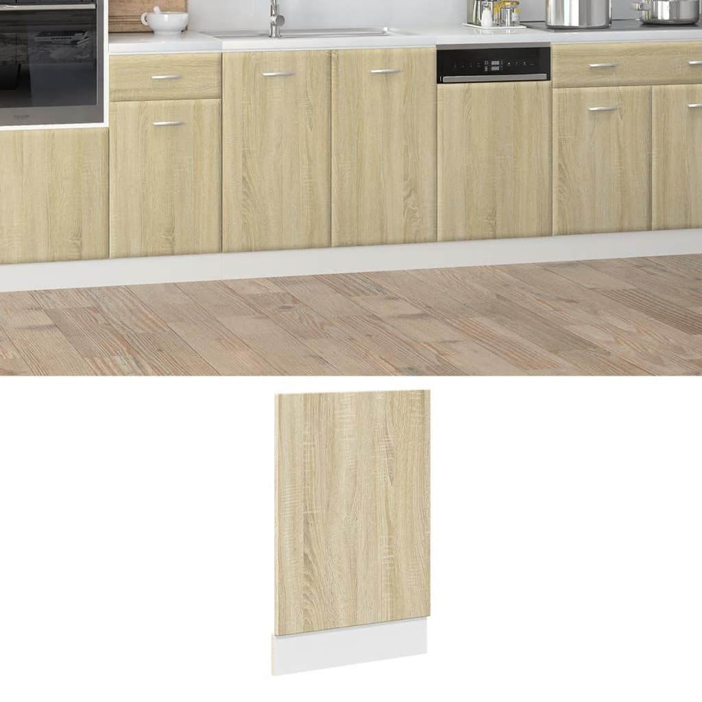 Panel para lavavajillas roble Sonoma 45x3x67 cm madera de ingeniería