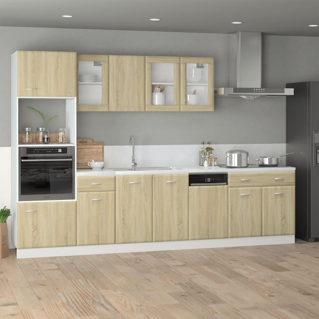 Panel para lavavajillas roble Sonoma 45x3x67 cm madera de ingeniería