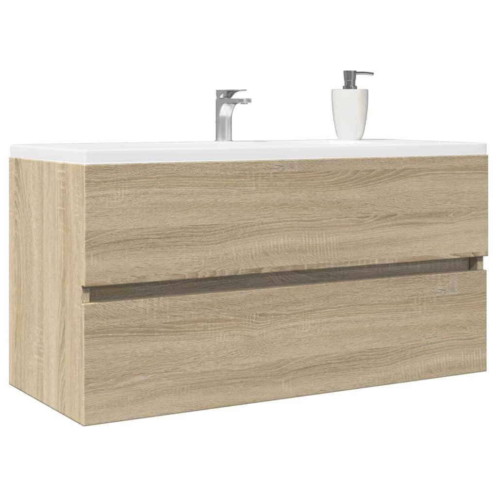 Armario para lavabo madera contrachapada gris Sonoma 63x30x54cm