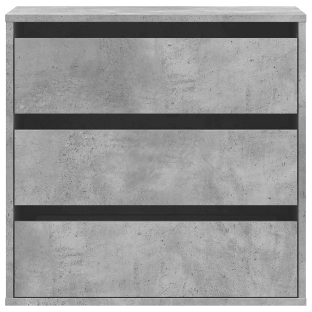 Cajonera de esquina madera ingeniería gris hormigón 40x41x58 cm