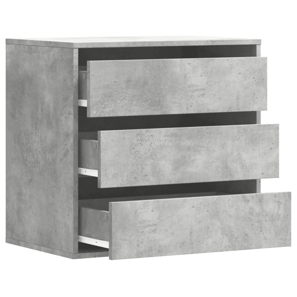 Cajonera de esquina madera ingeniería gris hormigón 40x41x58 cm