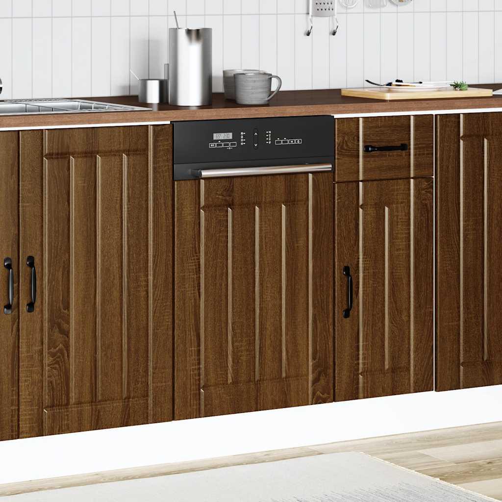Panel para lavavajillas Lucca madera contrachapada roble marrón