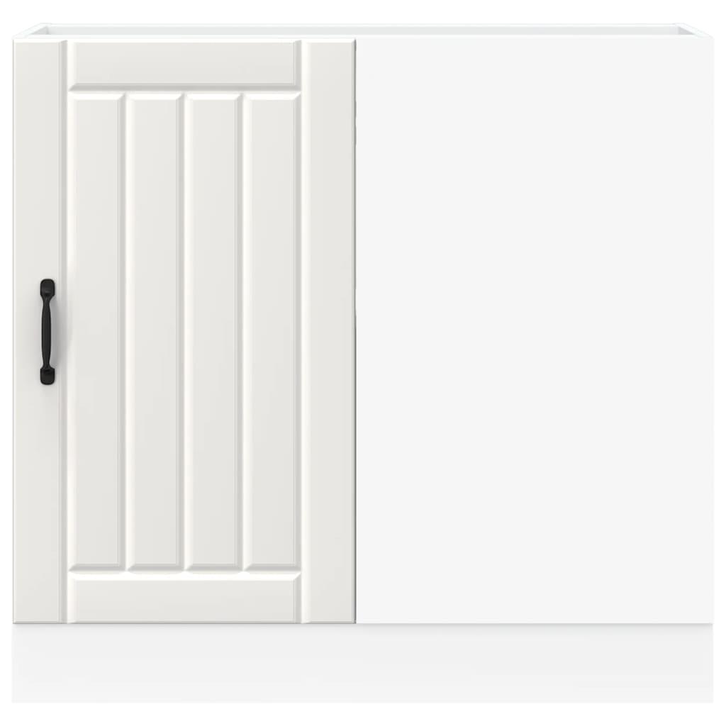 Mueble bajo de cocina Lucca madera contrachapada blanca