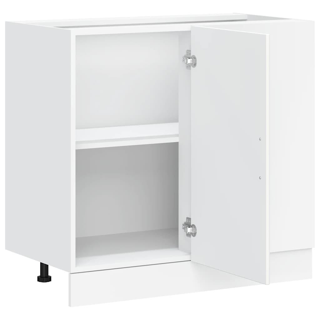 Mueble bajo de cocina Lucca madera contrachapada blanca