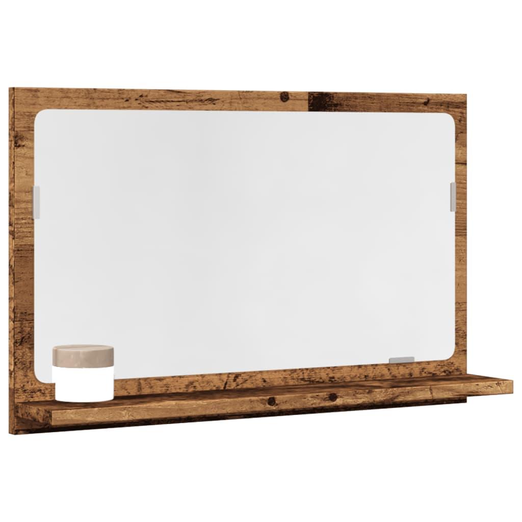 Espejo mueble de baño madera ingeniería envejecida 40x11x37 cm