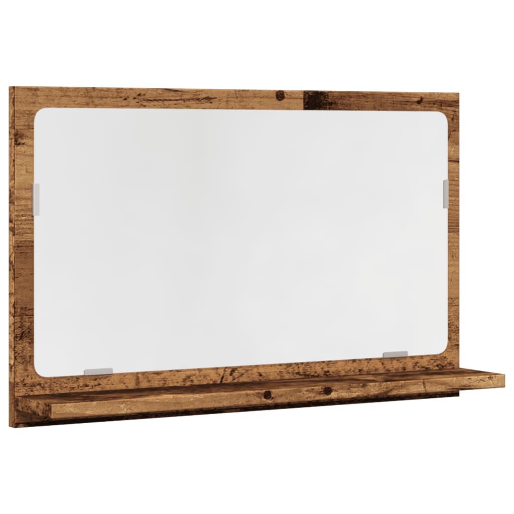 Espejo mueble de baño madera ingeniería envejecida 40x11x37 cm