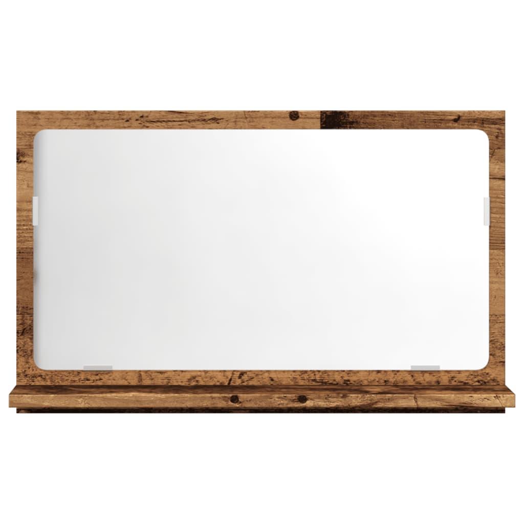 Espejo mueble de baño madera ingeniería envejecida 40x11x37 cm