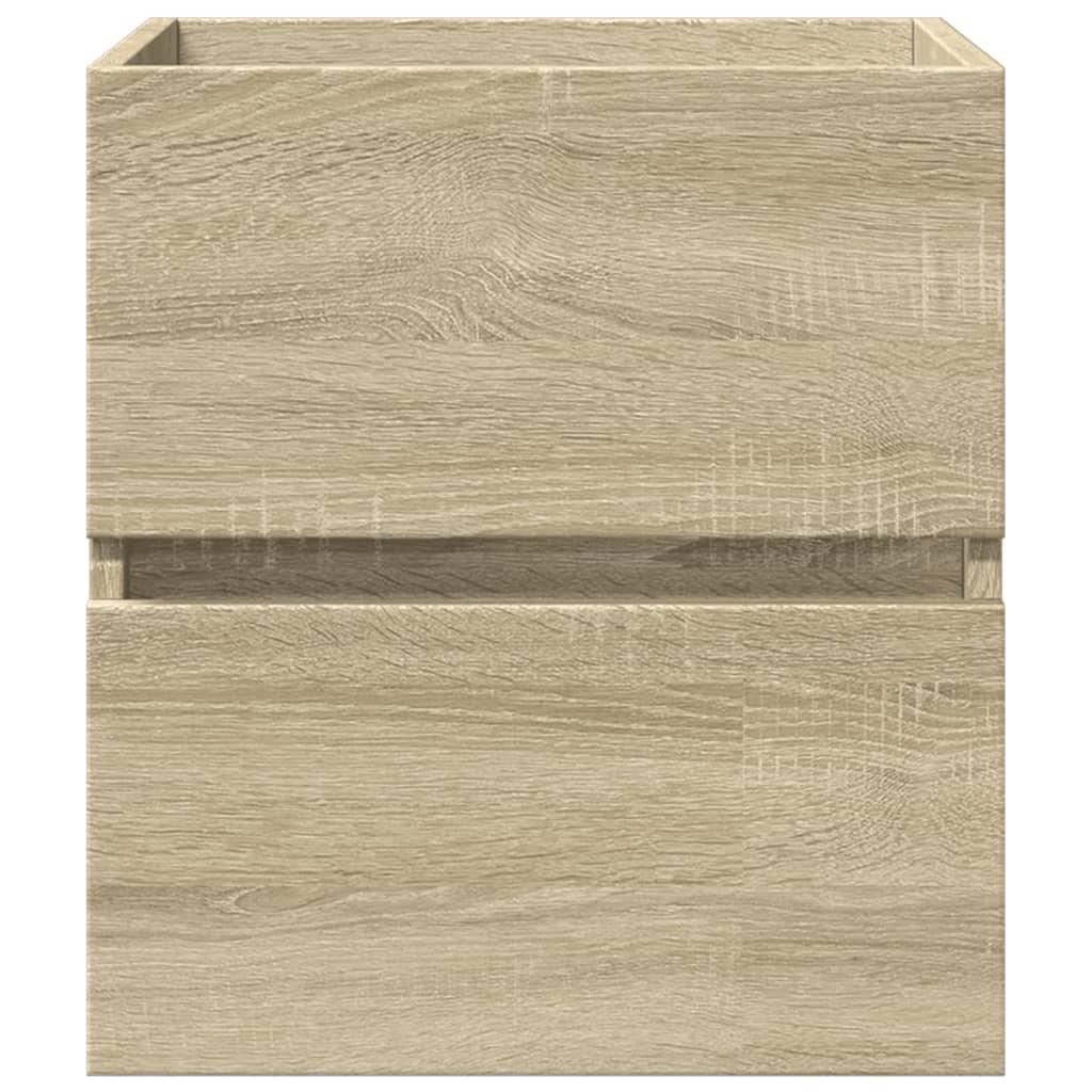 Armario de lavabo madera de ingeniería roble Sonoma 59x37x59 cm