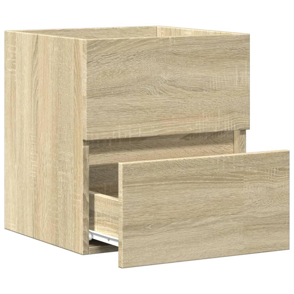 Armario de lavabo madera de ingeniería roble Sonoma 59x37x59 cm