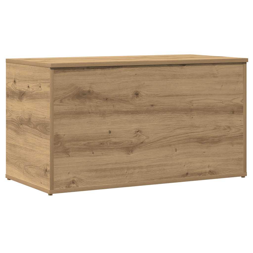 Baúl de almacenaje madera ingeniería roble artisan 84x42x46 cm