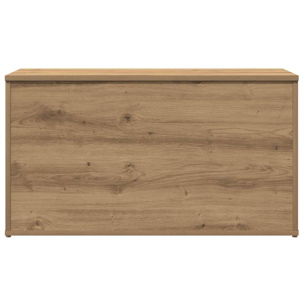 Baúl de almacenaje madera ingeniería roble artisan 84x42x46 cm