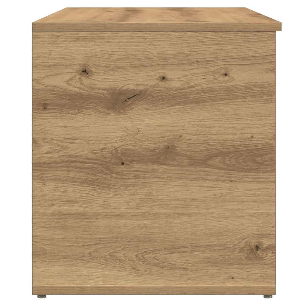 Baúl de almacenaje madera ingeniería roble artisan 84x42x46 cm