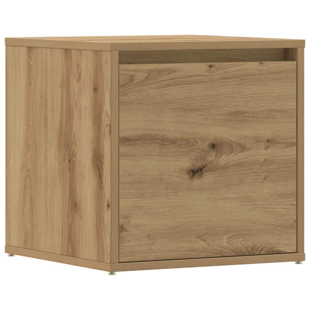 Cajón taburete madera ingeniería roble artesanal 40,5x40x40 cm