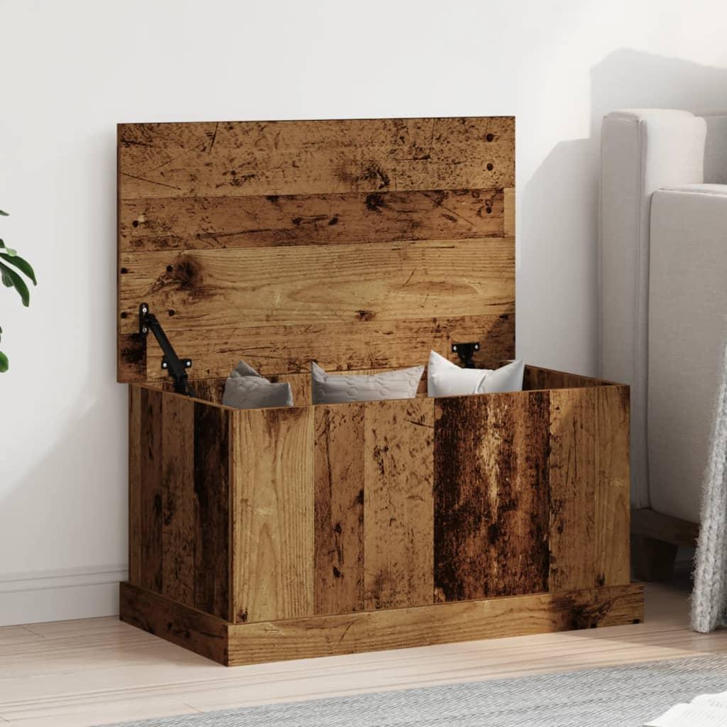 Caja de almacenaje madera de ingeniería envejecida