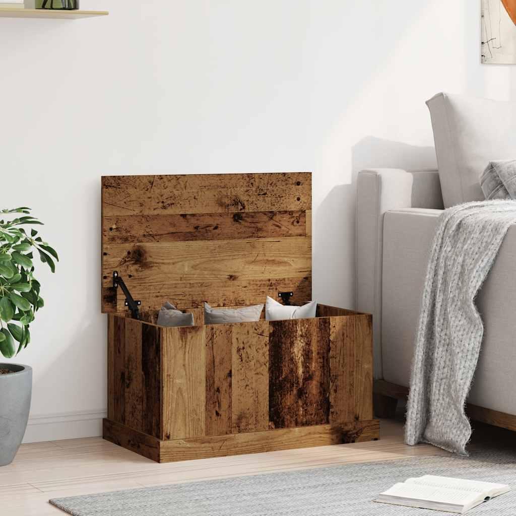 Caja de almacenaje madera de ingeniería envejecida