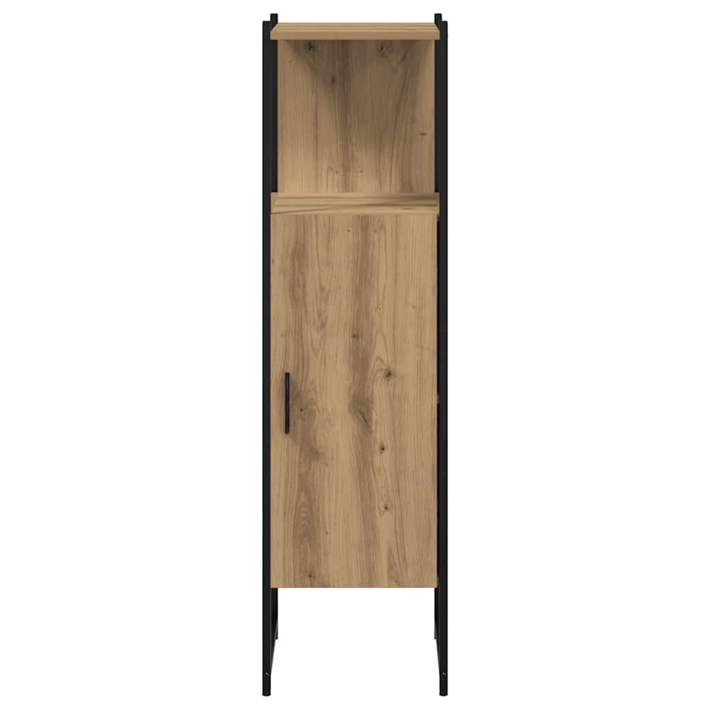 Armario de baño madera de ingeniería gris Sonoma 33x33x120,5 cm