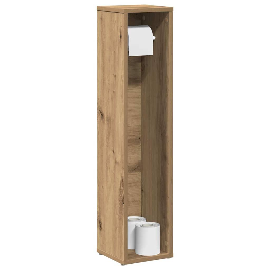 Mueble de baño con portarrollos, roble artesanal