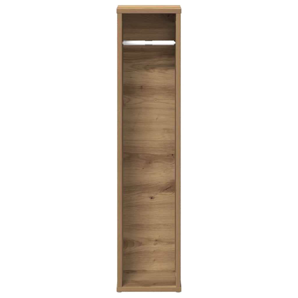 Mueble de baño con portarrollos, roble artesanal