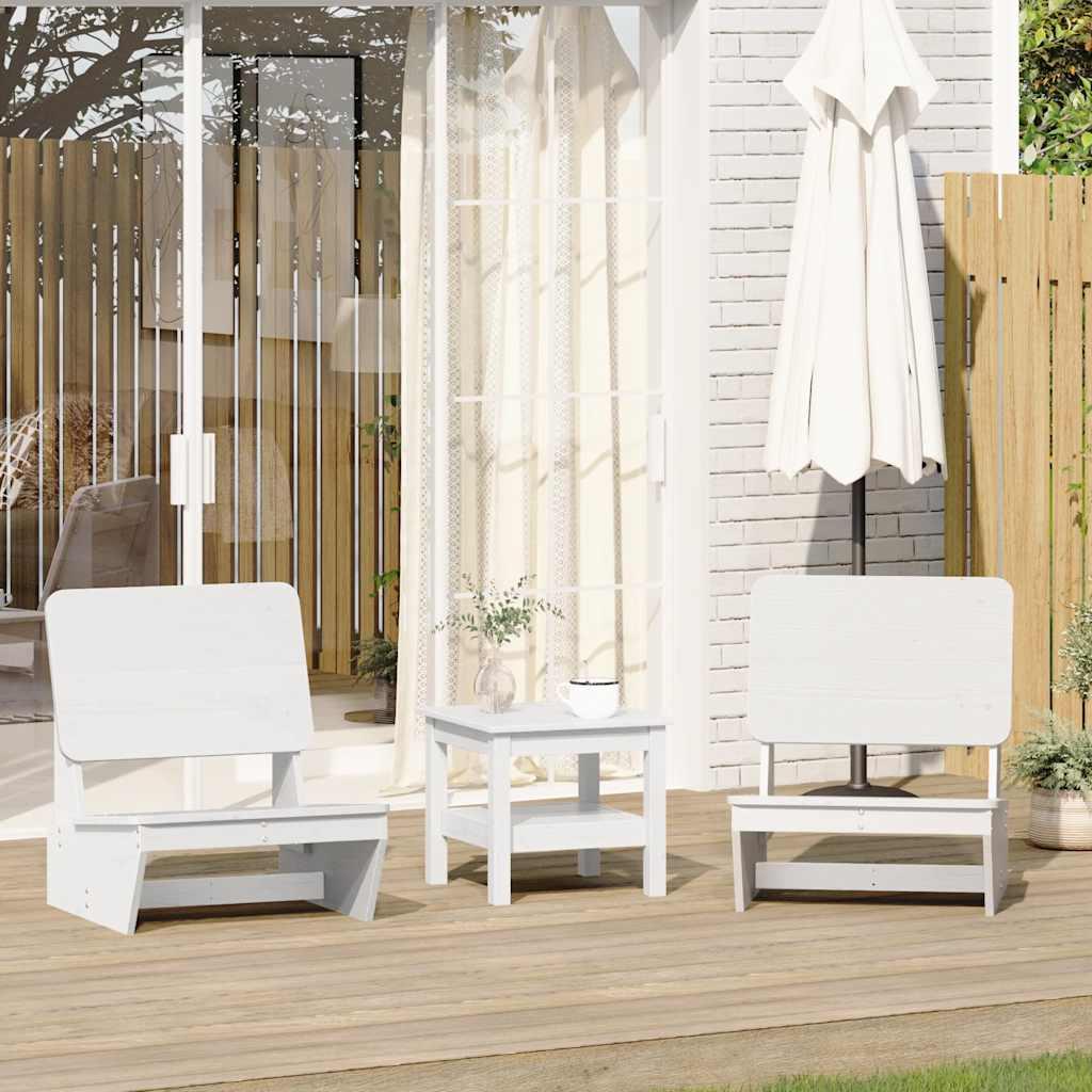 Sillas de jardín 2 uds madera maciza pino blanco 61,5x53x71 cm