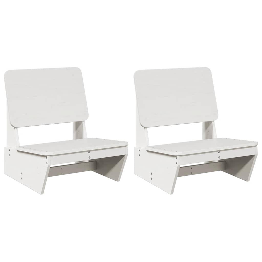 Sillas de jardín 2 uds madera maciza pino blanco 61,5x53x71 cm
