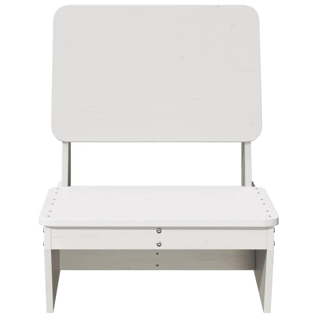 Sillas de jardín 2 uds madera maciza pino blanco 61,5x53x71 cm