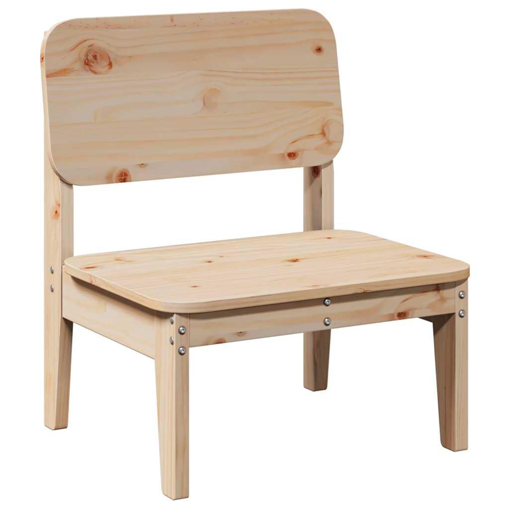 Sillas de jardín 2 uds madera maciza pino blanco 61,5x53x71 cm