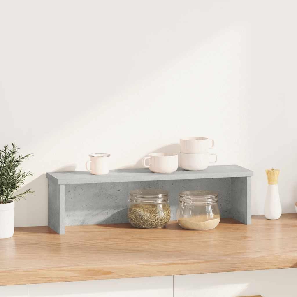 Estantería cocina apilable madera ingeniería gris hormigón