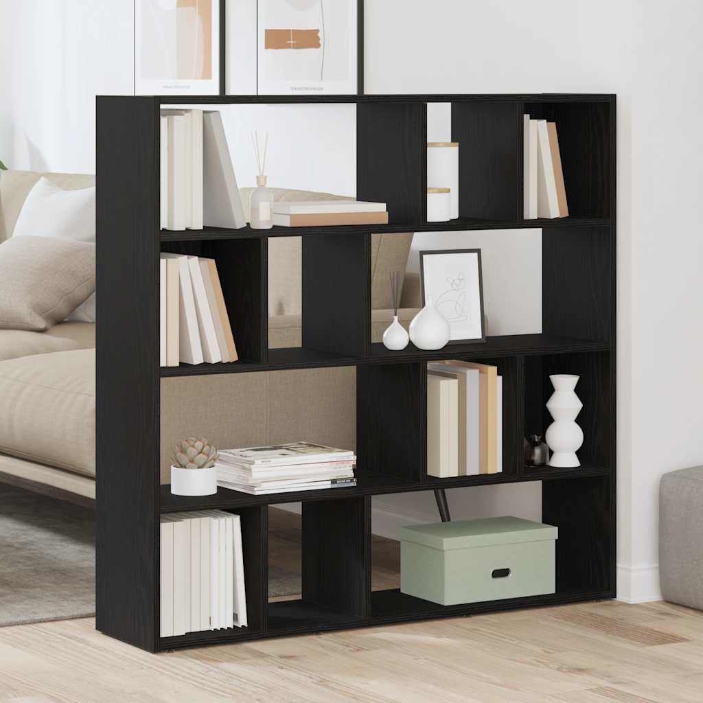 Librería/Separador de ambientes Roble negro 105x24x102 cm