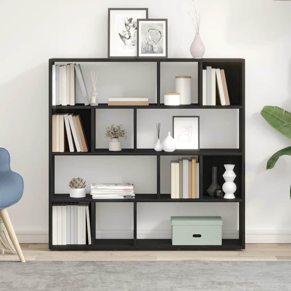 Librería/Separador de ambientes Roble negro 105x24x102 cm