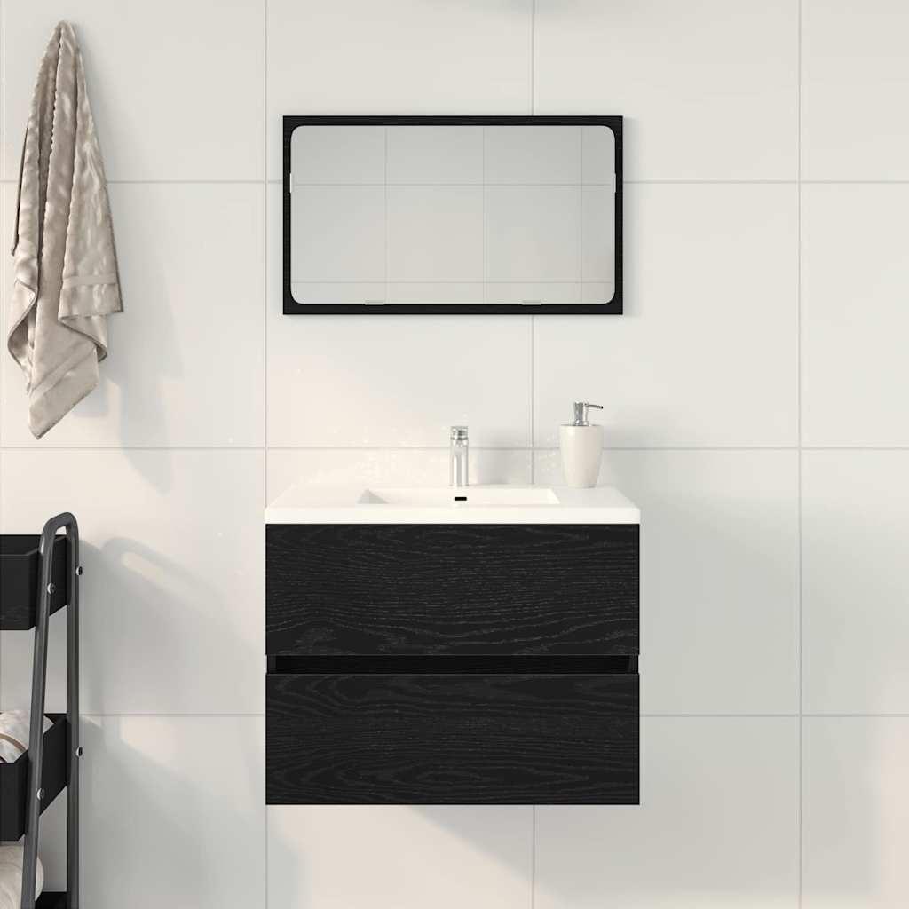 Mueble de Cuarto de Baño Marrón y Negro 38 x 33,5 x 160 cm