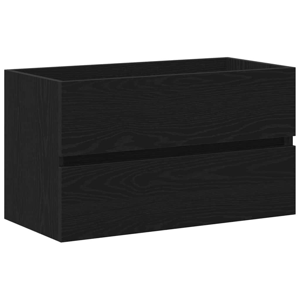 Mueble de Cuarto de Baño Marrón y Negro 38 x 33,5 x 160 cm