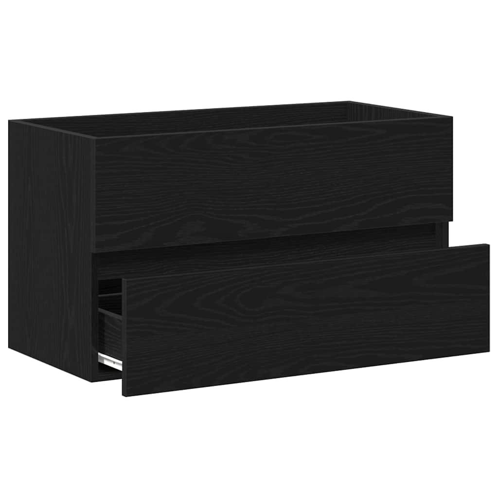 Mueble de Cuarto de Baño Marrón y Negro 38 x 33,5 x 160 cm