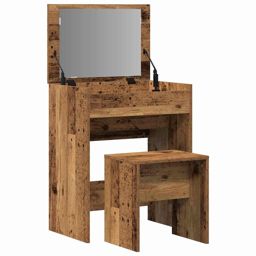Mesa de Tocador 2 uds. Madera Vieja 60 x 40 x 75 cm
