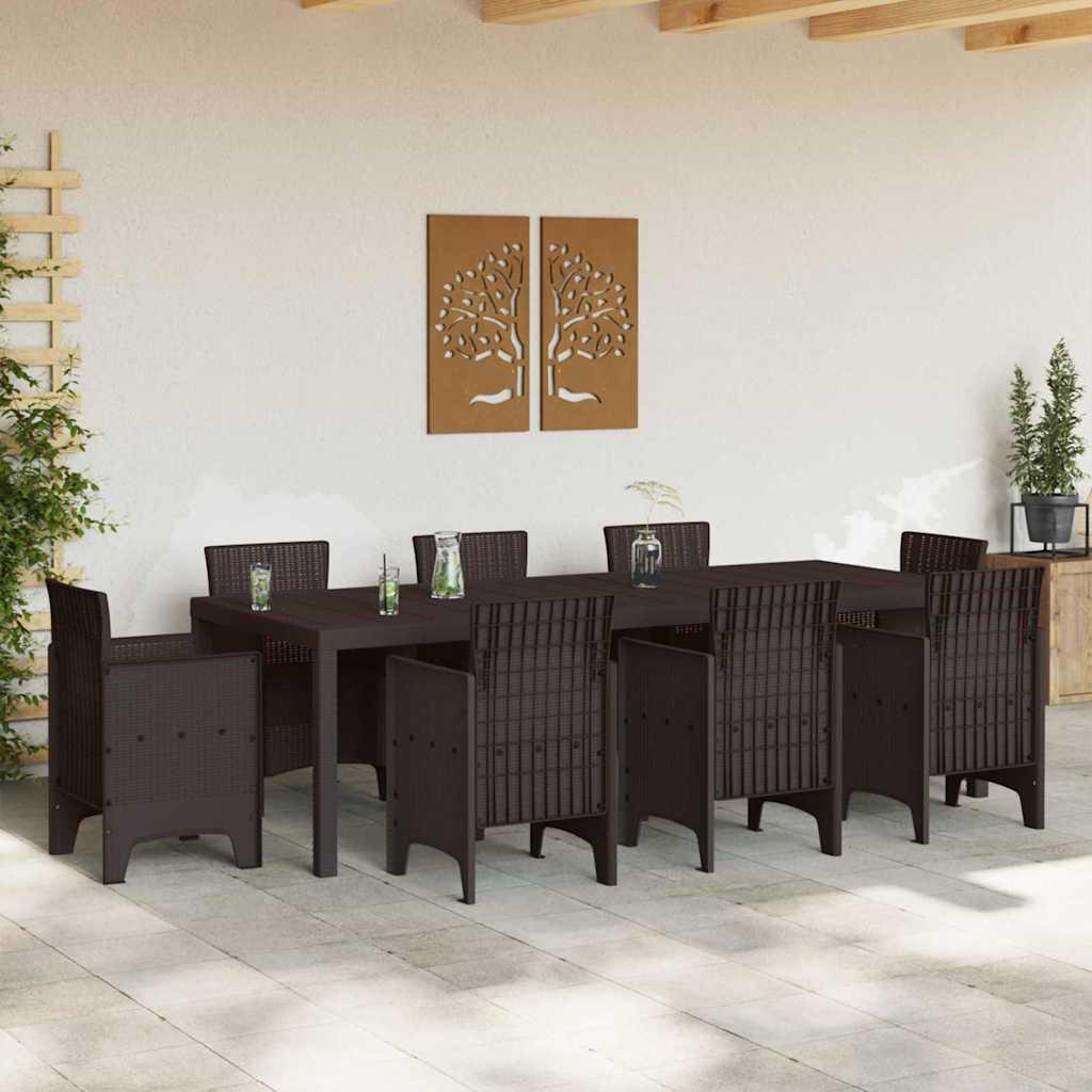 Mesa de Jardín 250 x 100 x 73 cm ratán sintético