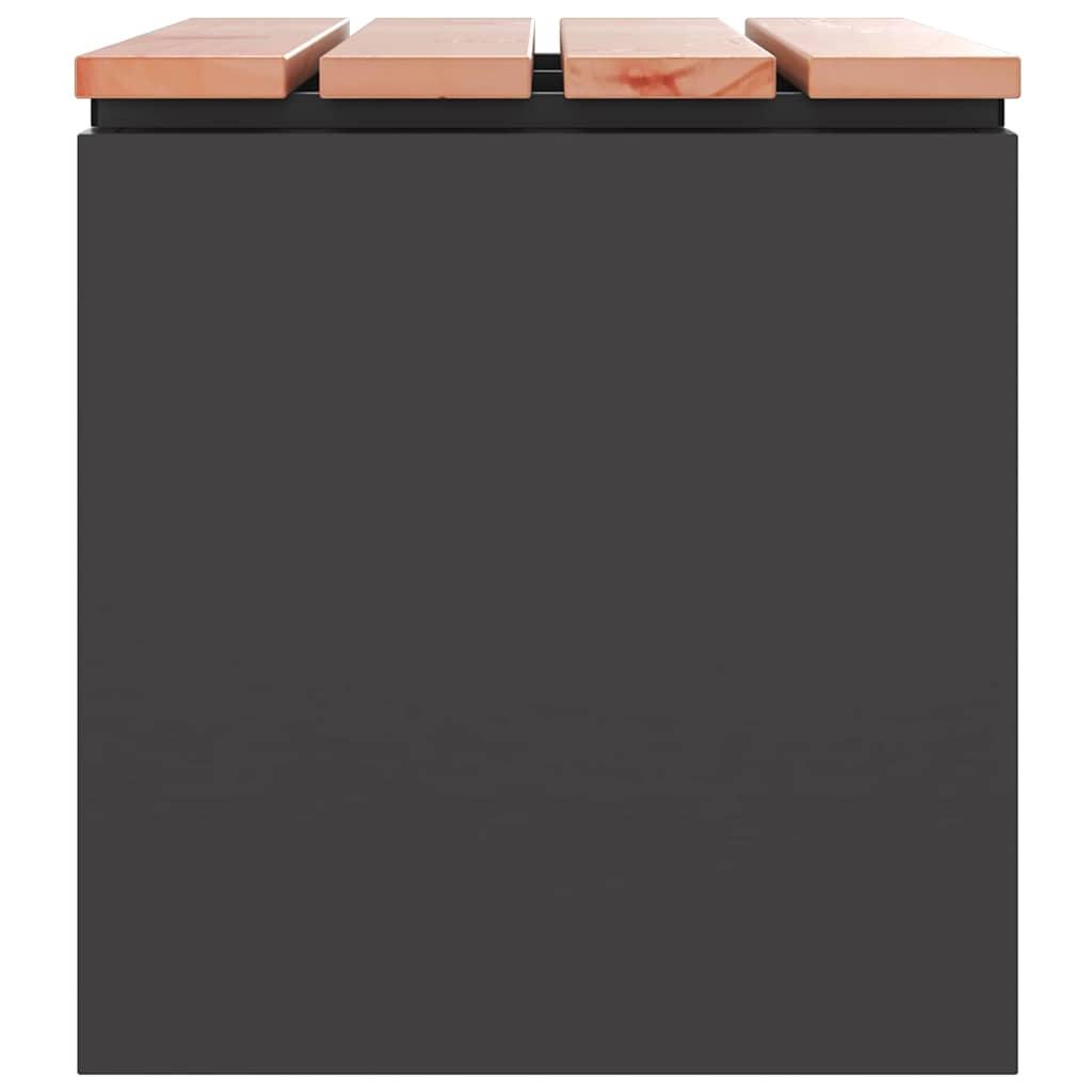 Banco de jardín Gris y Gris Oscuro 105 x 60 x 112 cm